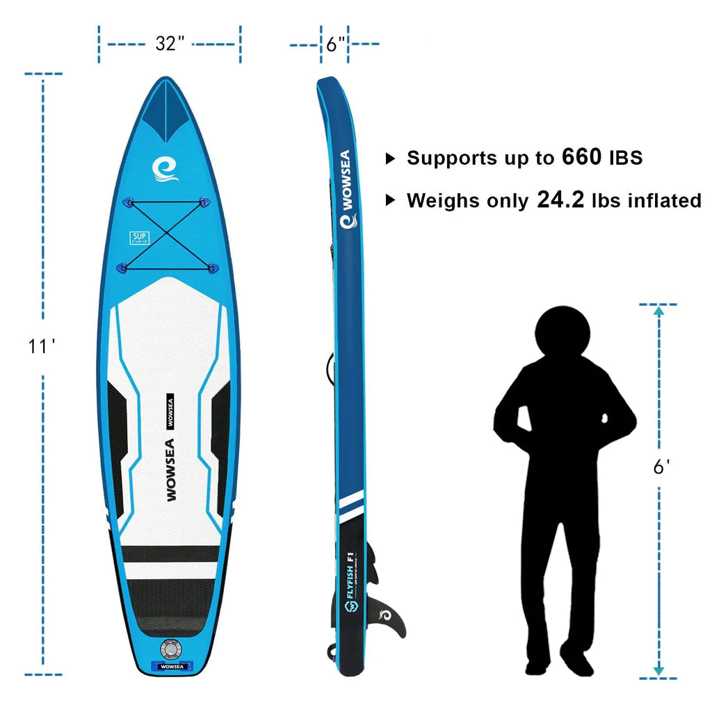 【新品】WOWSEA Flyfish F1 SUP 11.6' 青 Flyfish F1 11'6